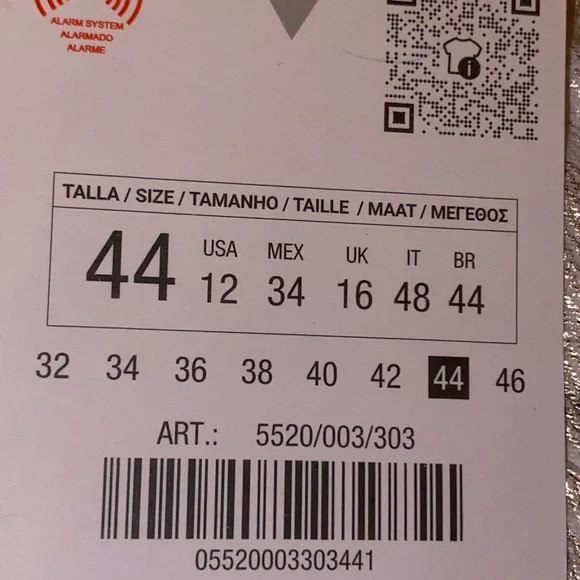 NWT. Zara TRF Metallic Effect High-Waisted Jeans. Size 12, 14. - Picture 9 of 12